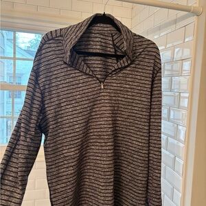 lululemon athletica Gray Striped Men's Shirt